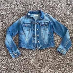 Distressed jean jacket - new with tags